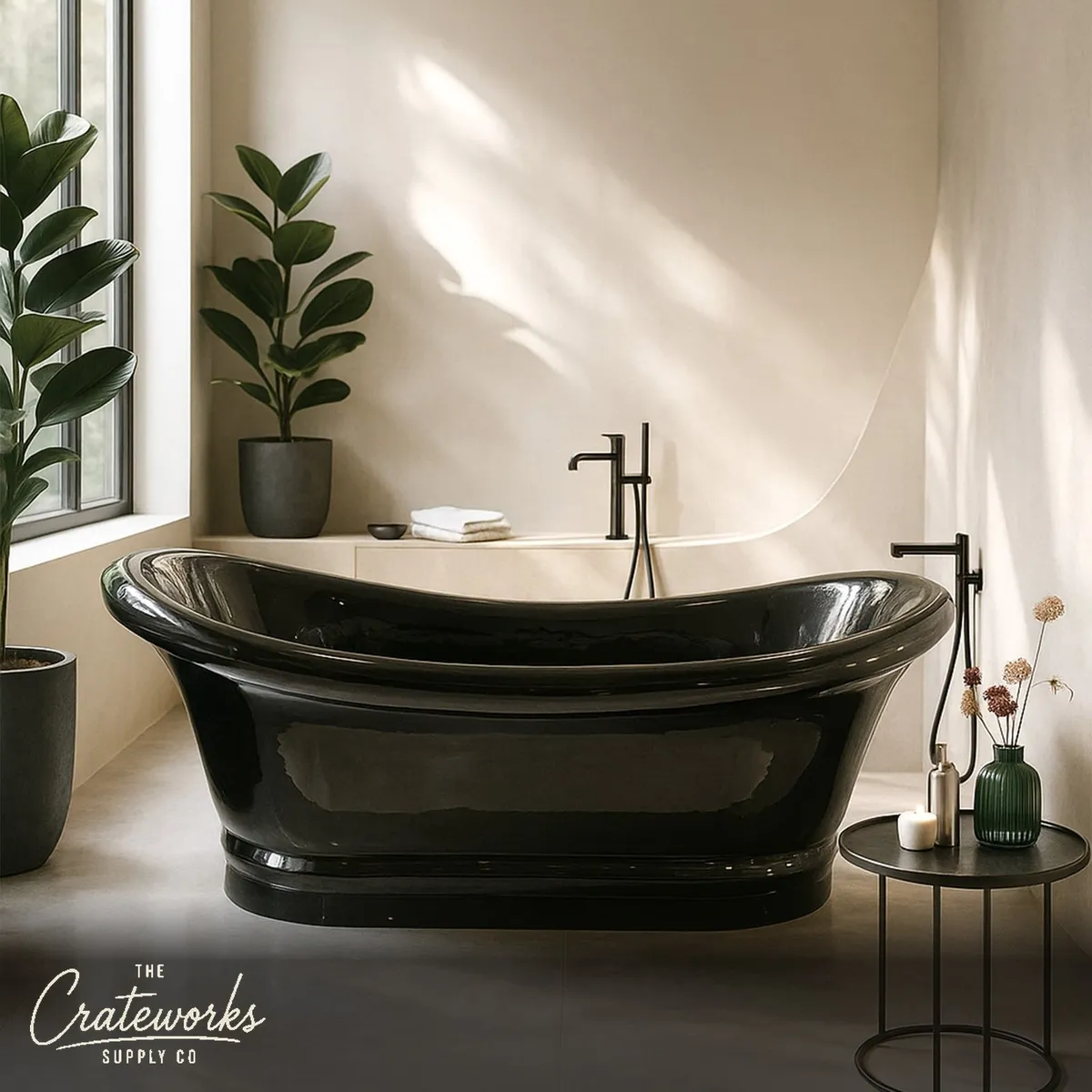 Absolutely Black Granite Bathtub