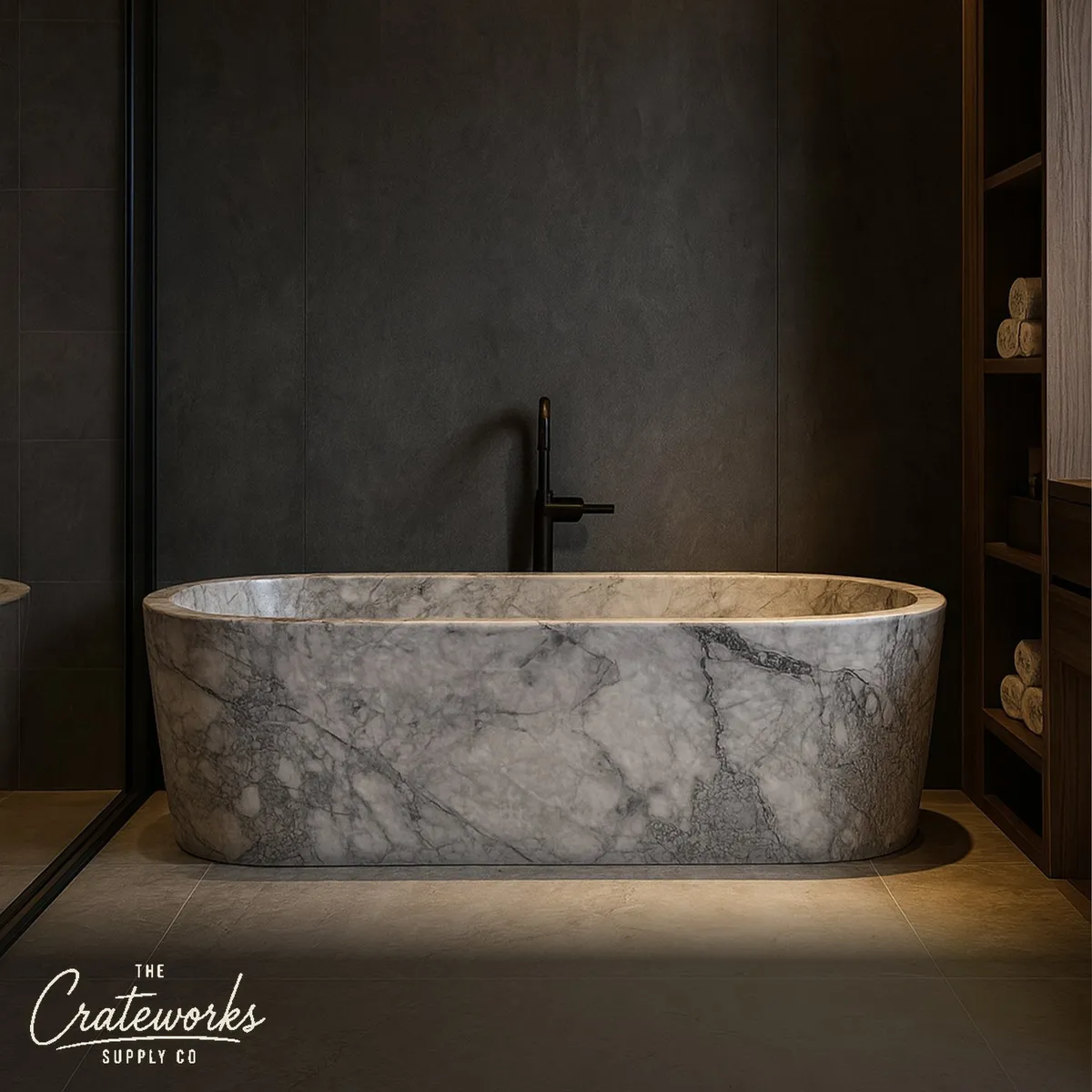 Arabescato Freestanding Stone Tub