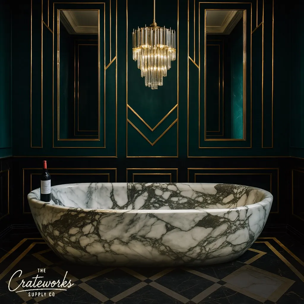 Luxury Stone Tub Arabescato