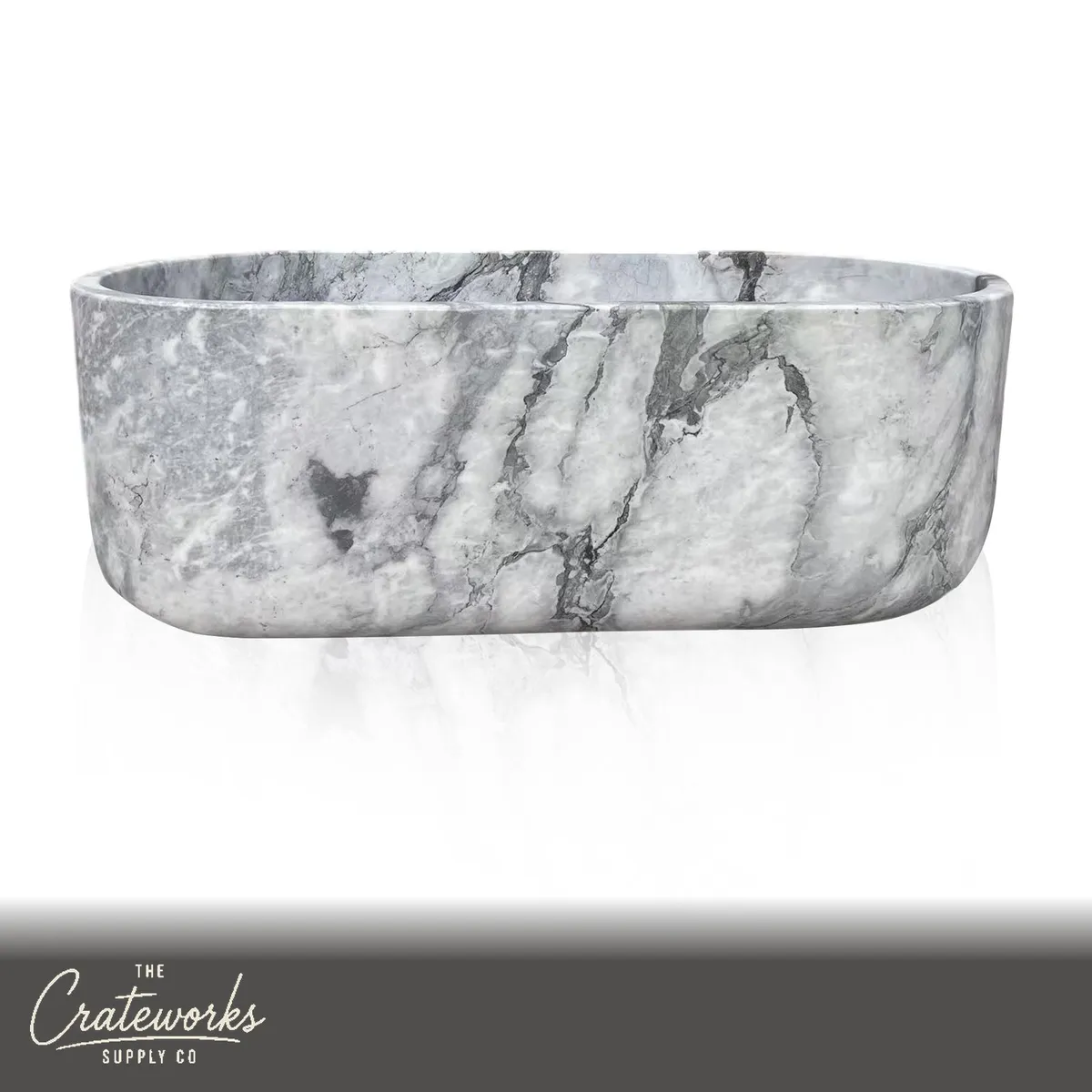 Stone Freestanding Bath Arabescato Marble