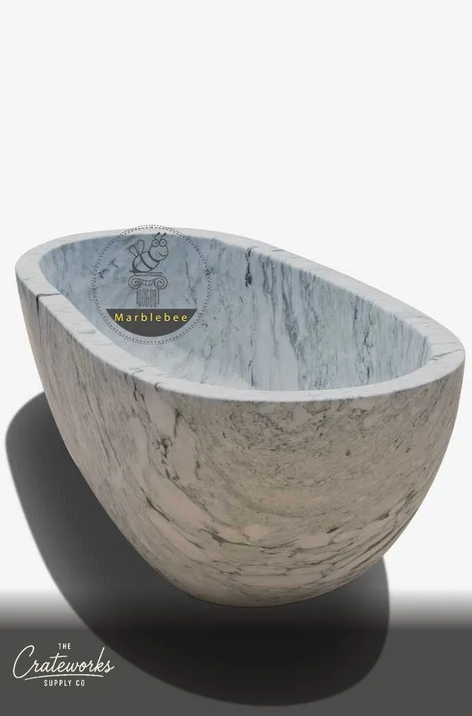 Stone tub-Carrara white marble, detail 1