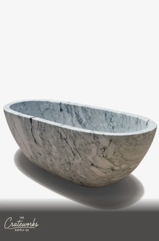 Stone tub-Carrara white marble, detail 2