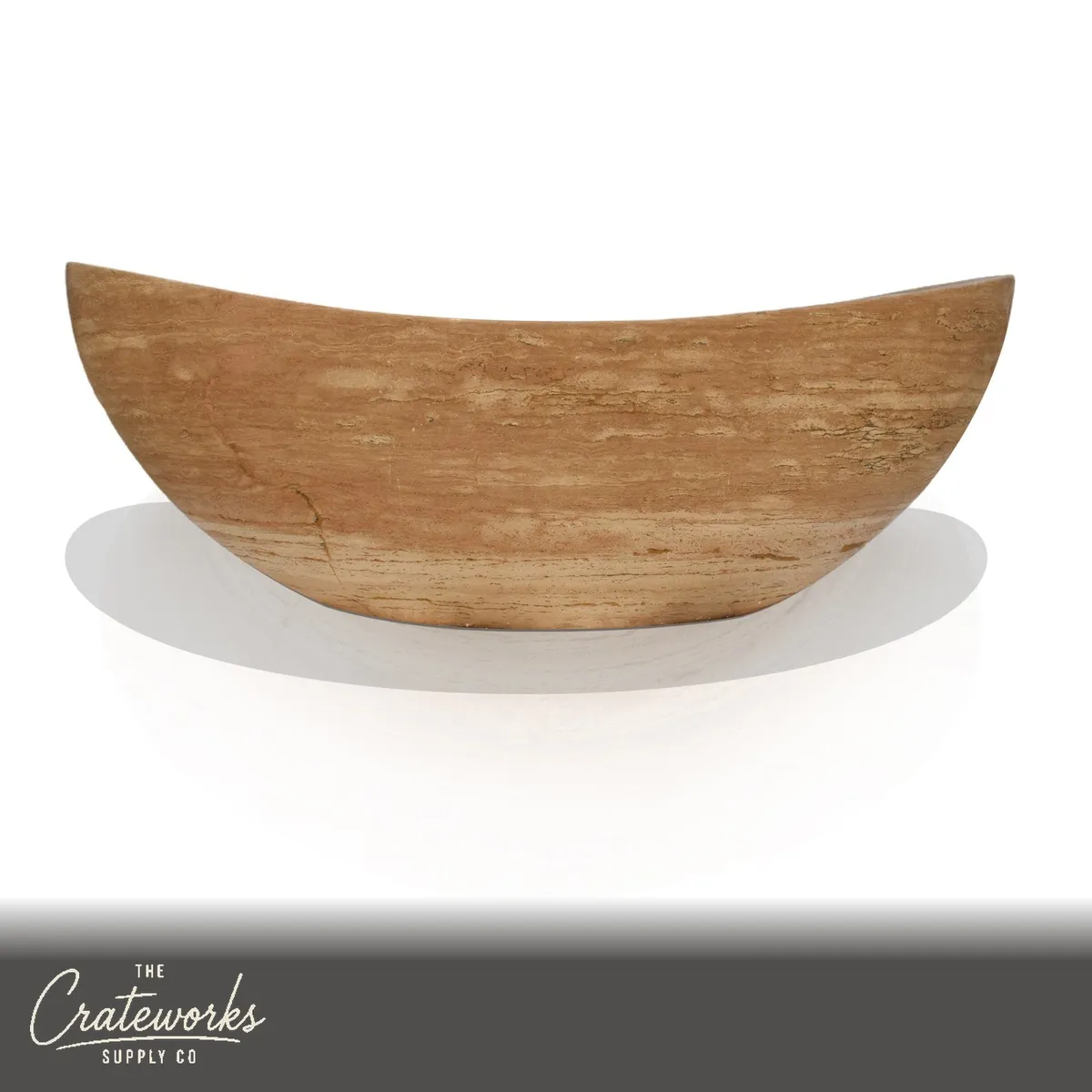 Beige Travertine Tub Slipper Tub