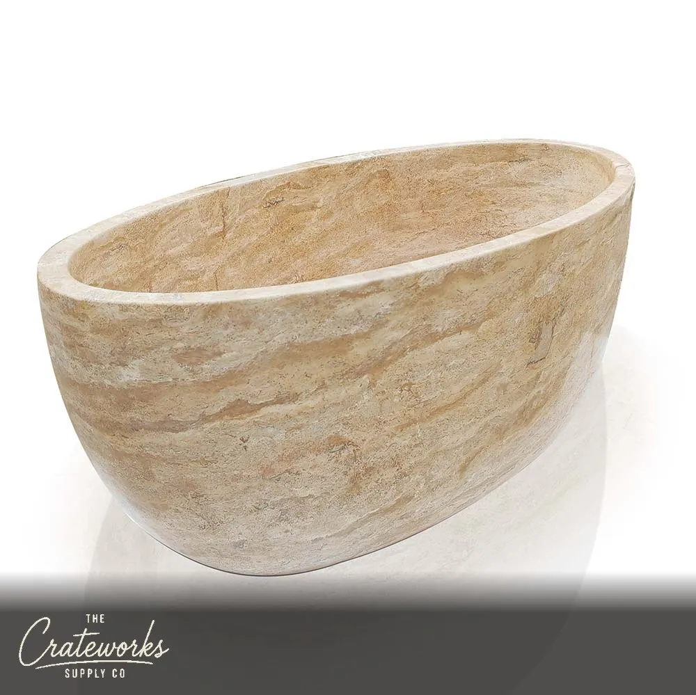 Travertine Bathtub Crafting for Five-Star Hotels Standard