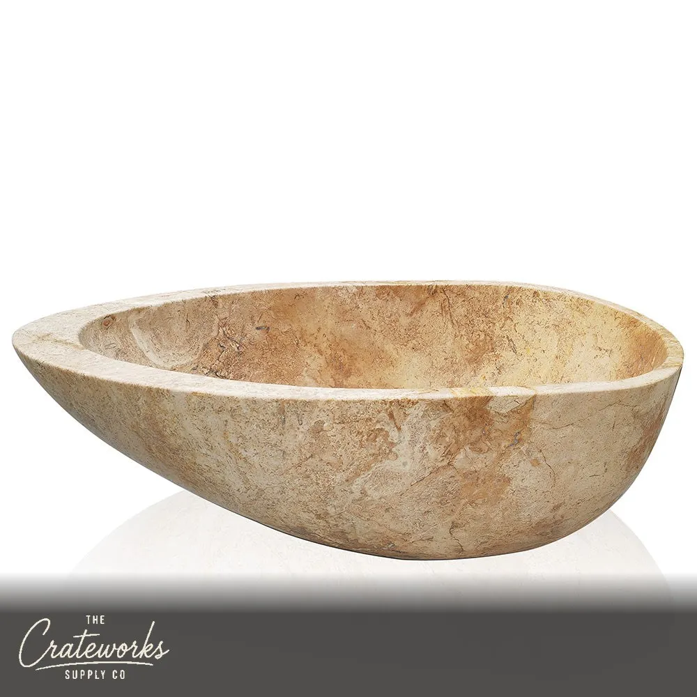 Travertine Bathtub beige colour Unique natural stone bathtub in stock ready to delivery