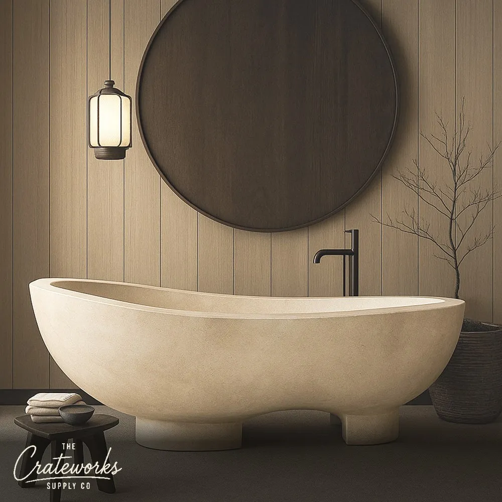 Travertine Tub — Unique Modern design stone tub
