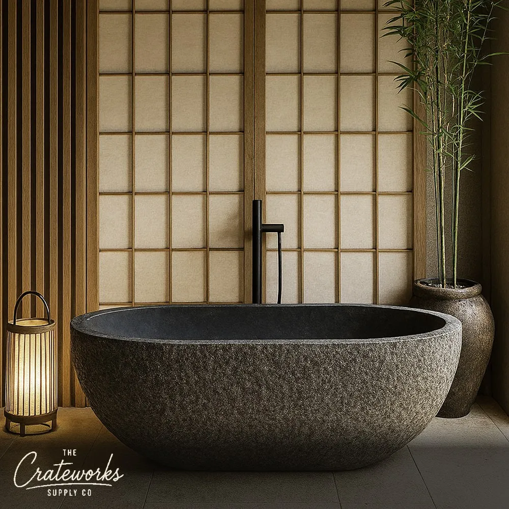 Black Limestone Bath