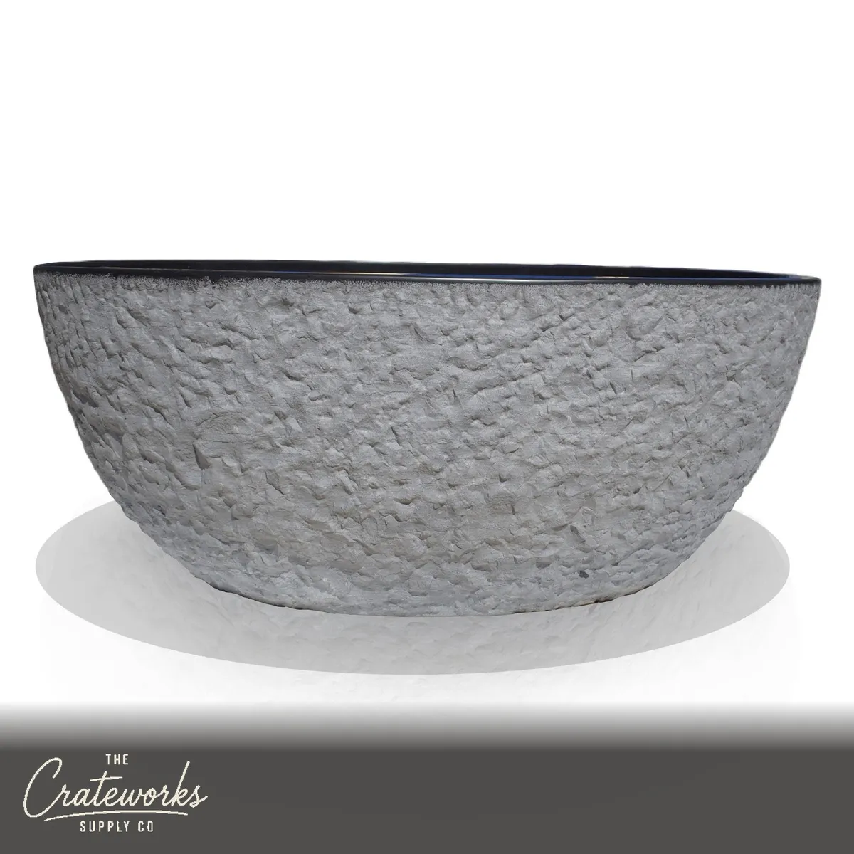 Black Limestone Bathtub Unique Design