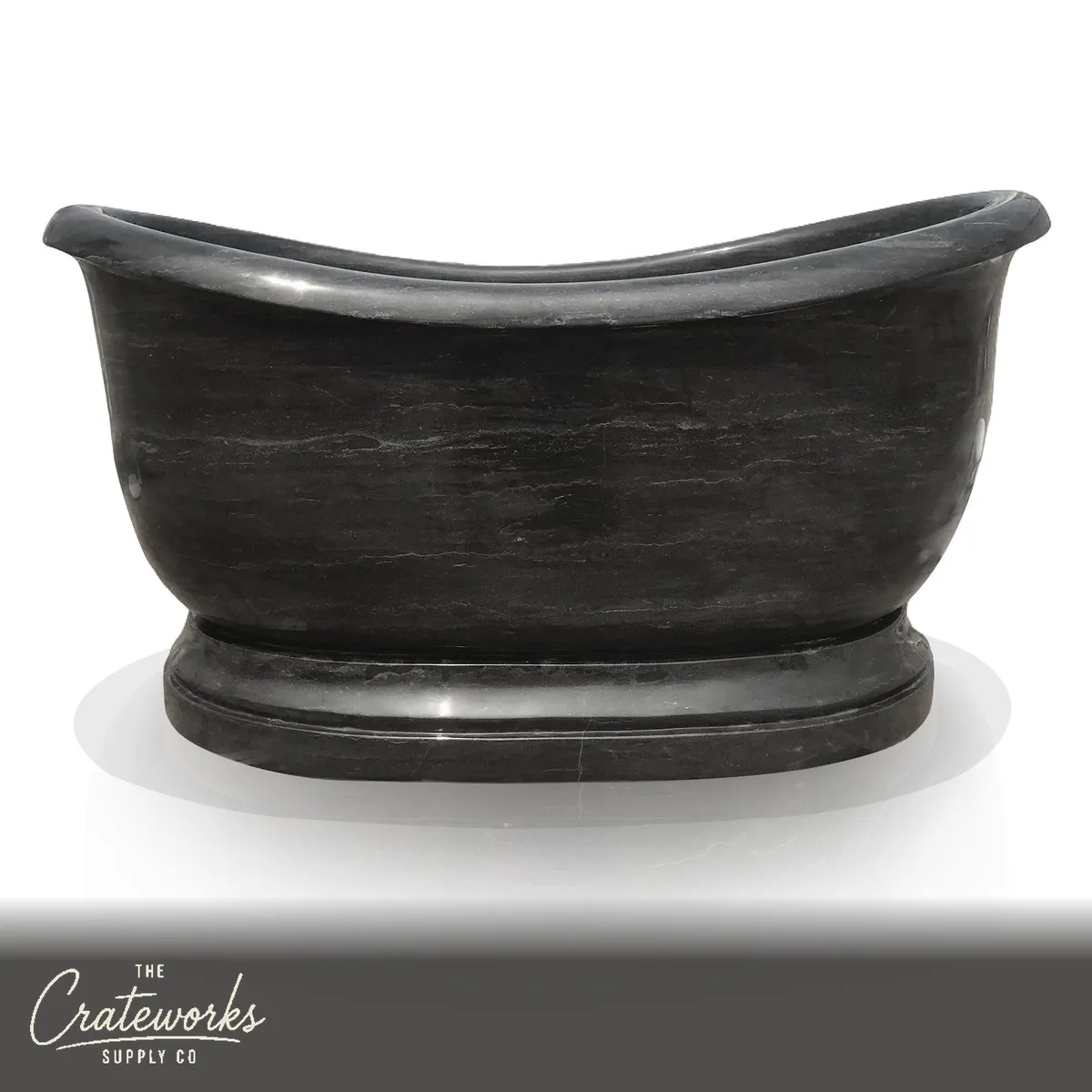 Custom Limestone Tub with Pedestal