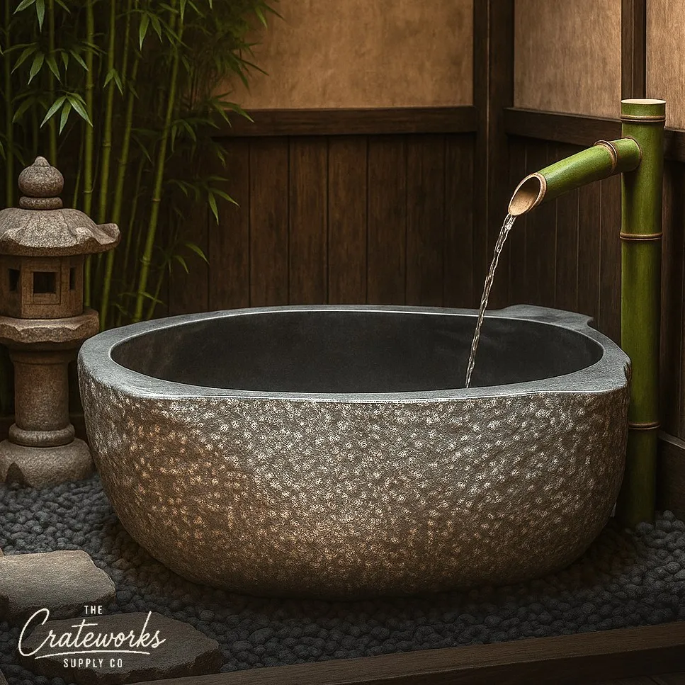 Stone Bathtub - Black Custom Limestone Bathtub