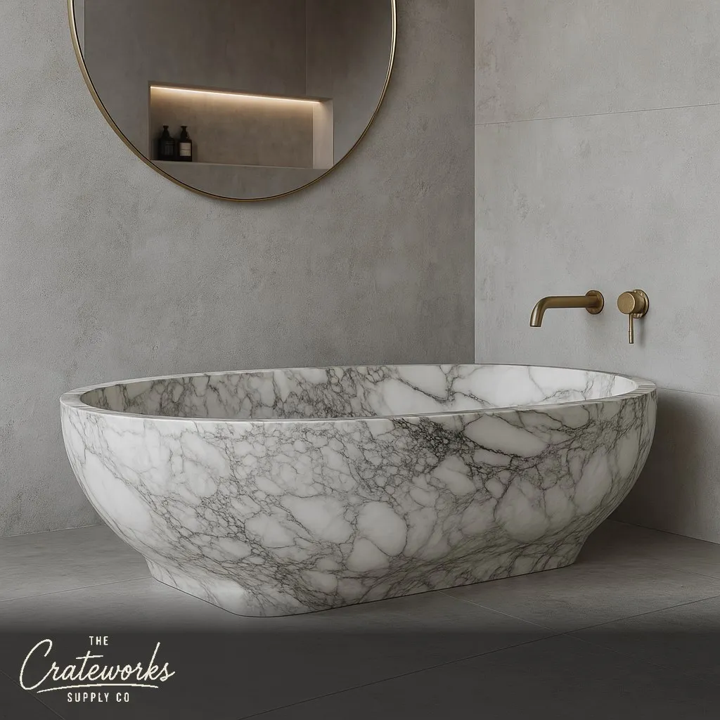 Calacatta Gold Luxury Tub Customization