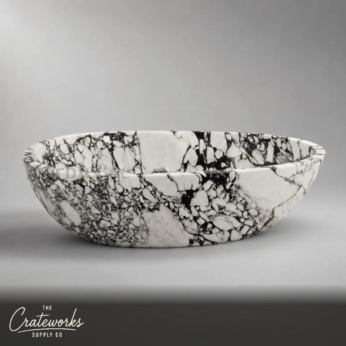 Stone tubs Hand-Carved from Calacatta Monet Marble