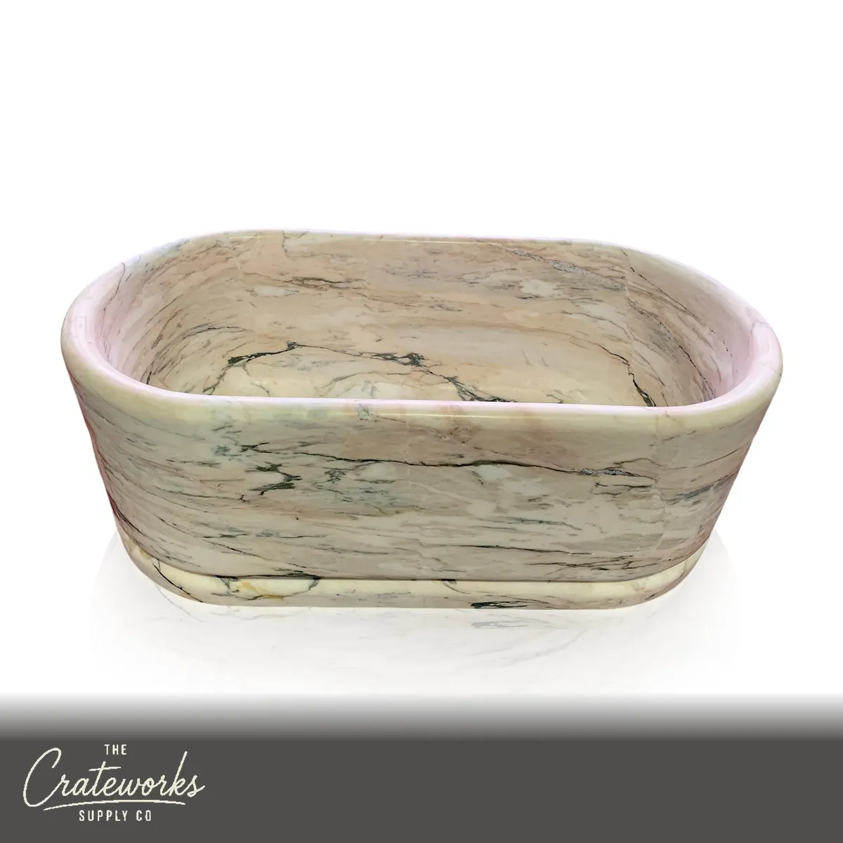 Unique Calacatta Rosa Marble Bathtub