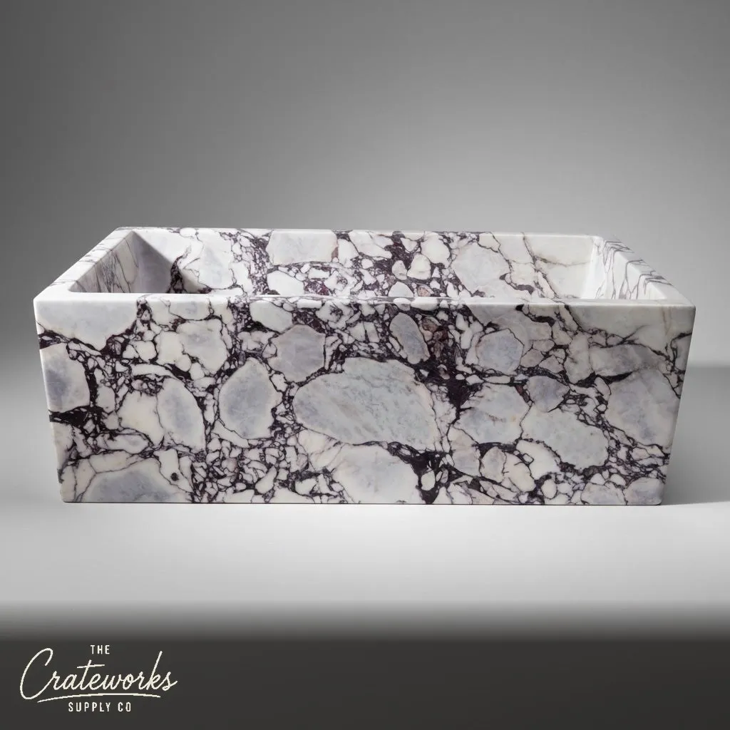 Exquisite Calacatta Viola Marble Bathtub for Serene Retreats