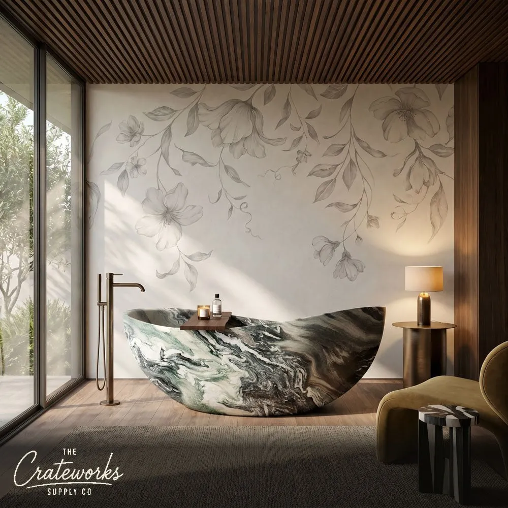 Cipollino Ondulato Marble Bathtub: A Statement of Luxury