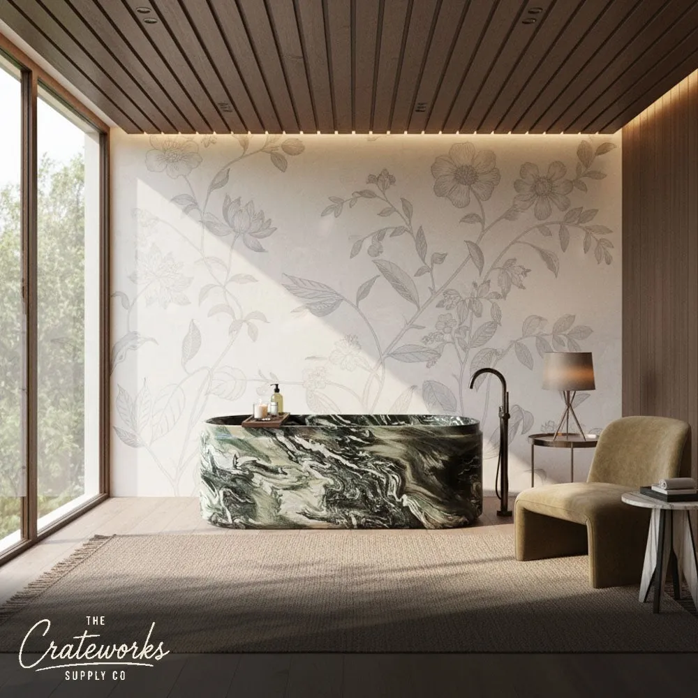 Exquisite Cipollino Ondulato Marble Bathtub (180 cm)