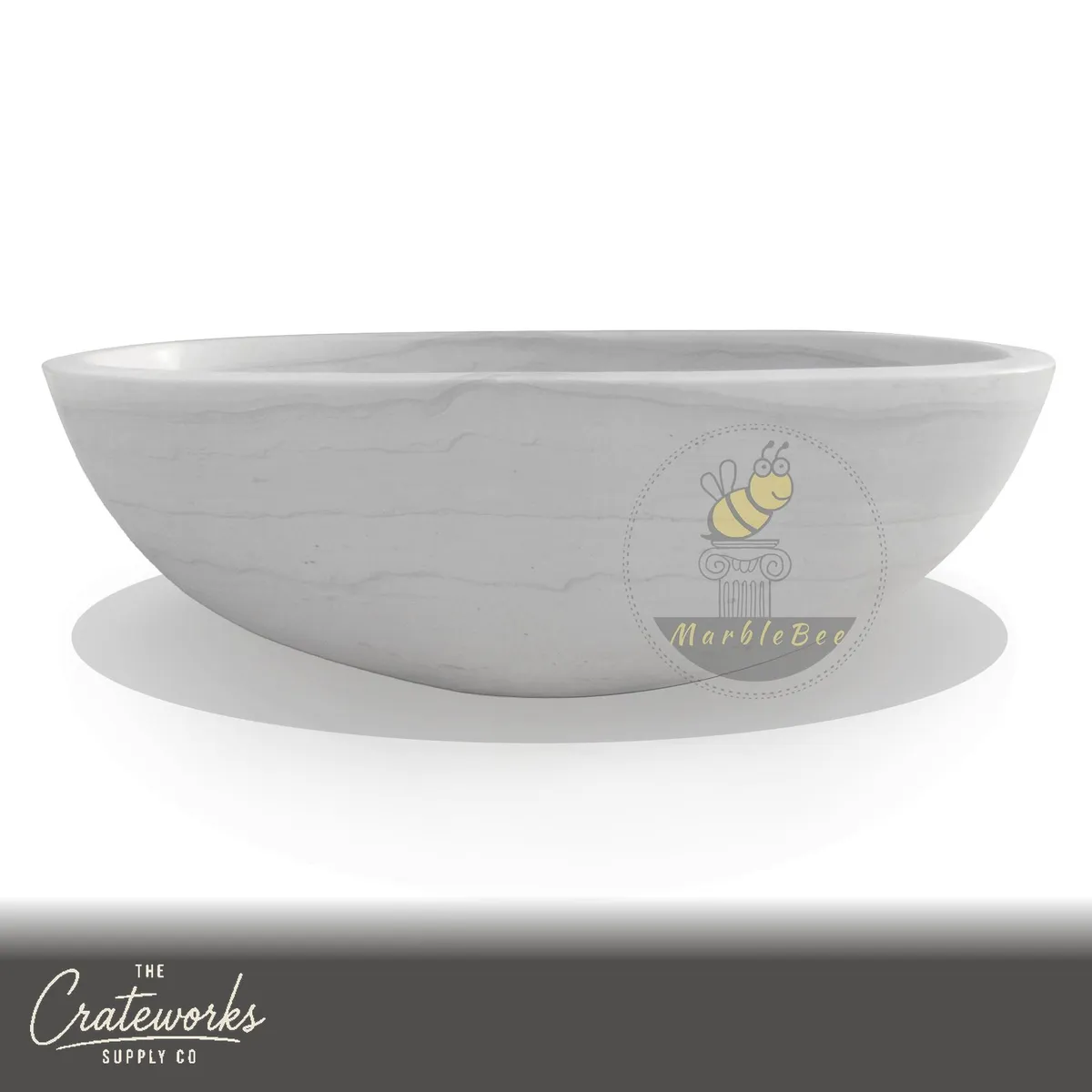 White Marble tub for sale, detail 2