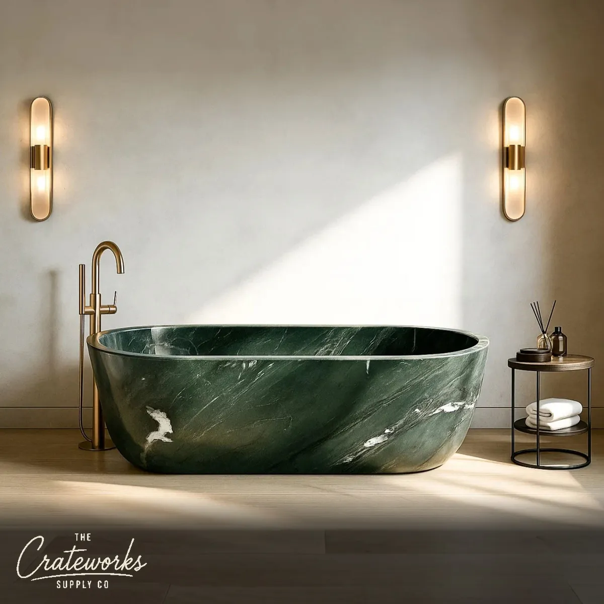 Dark Green Marble bathtub