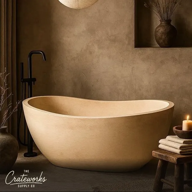 Beige Marble tub