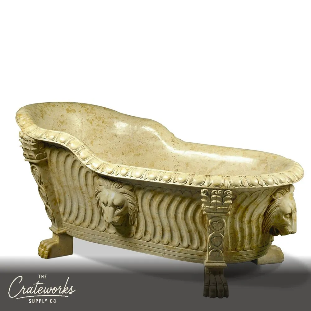 Marble bathtub vintage style with claw foot