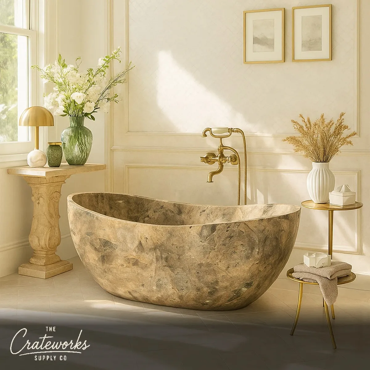 Unique Marble Bathtub Marmo Imperiale In stock