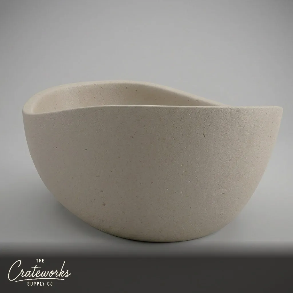 Stone bathtub — Organic slipper shape — 71 Inch Length — Massangis Clair Limestone
