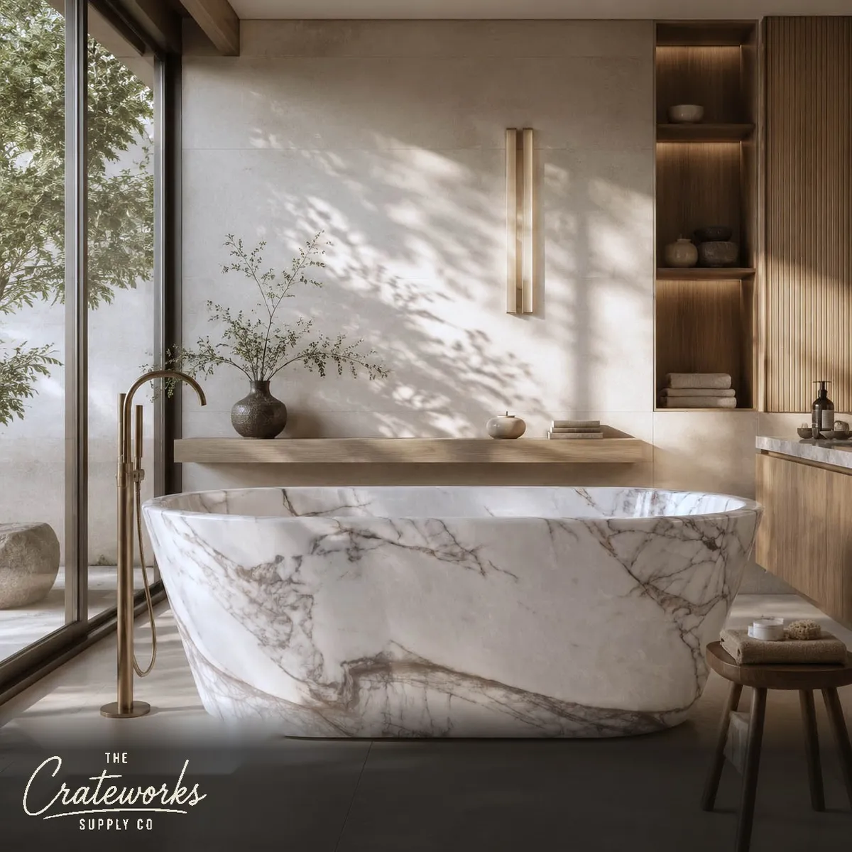 Stone tubs carved from exquisite Milas Lilac Marble