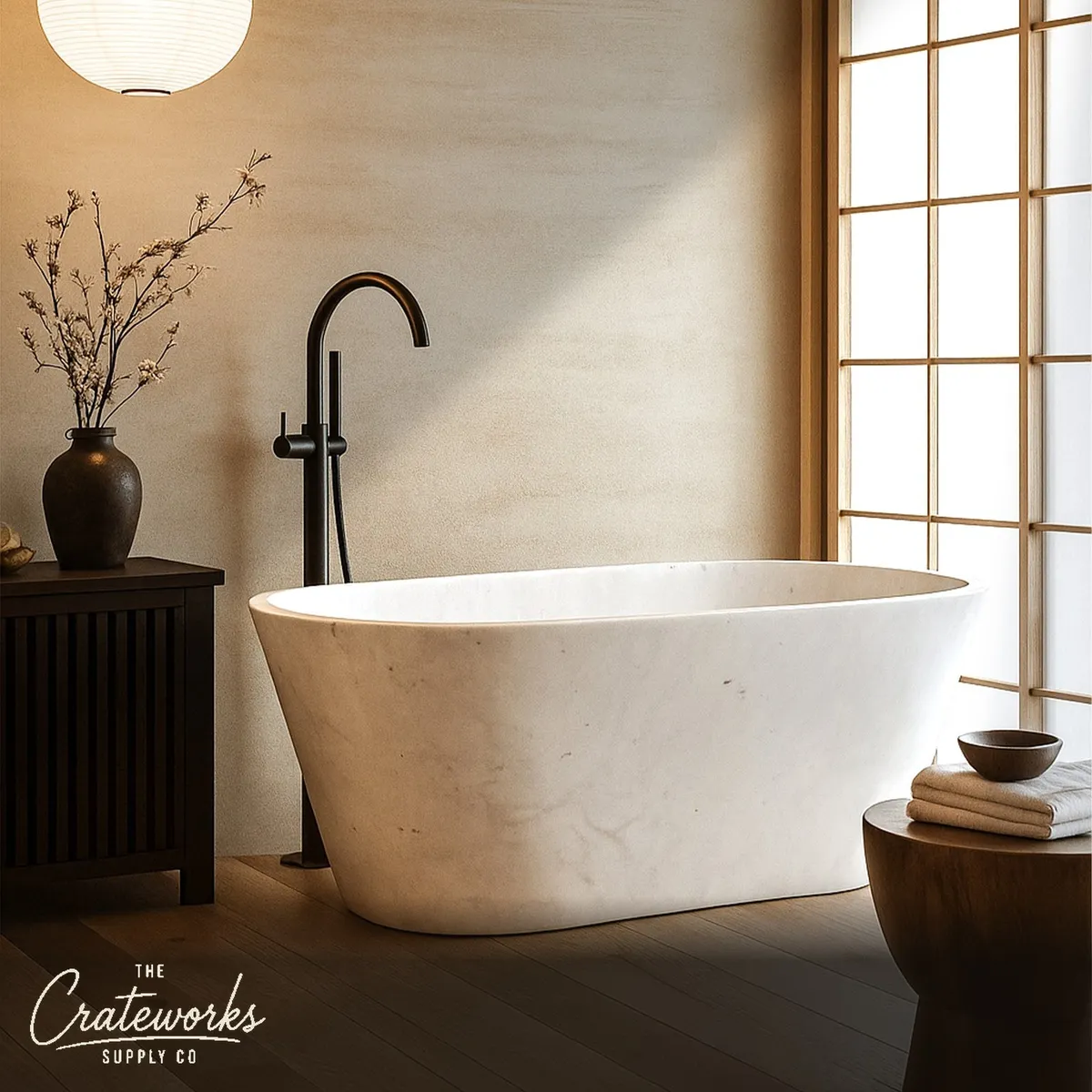 Marble Bathtub - Sleek rectangular design