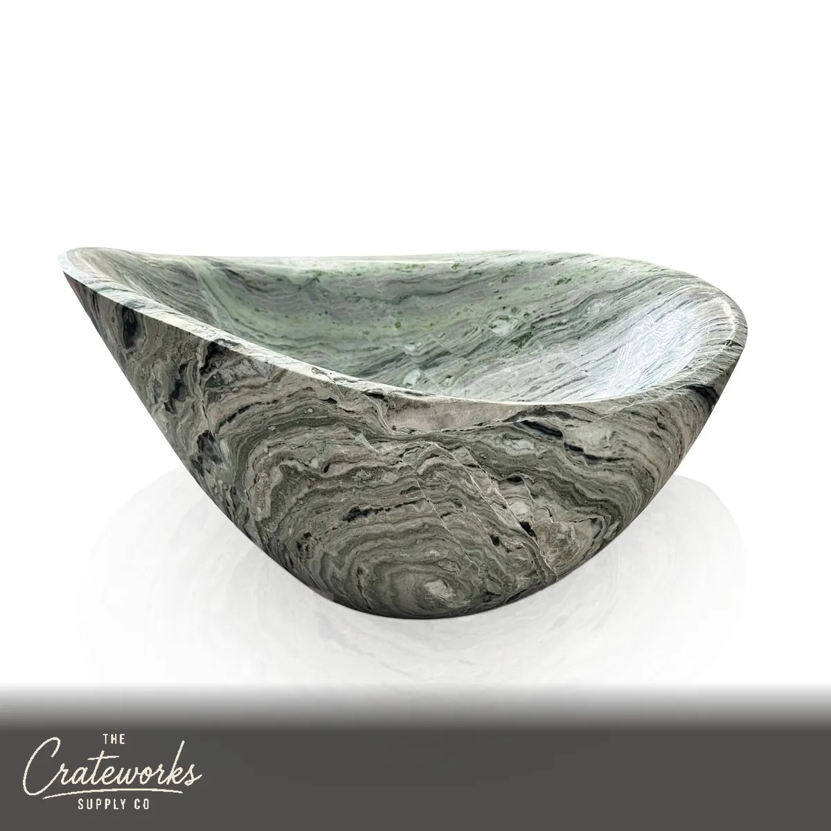 Jade Bathtub — Hand-carved from Shangri-La Jade 59.06" Long