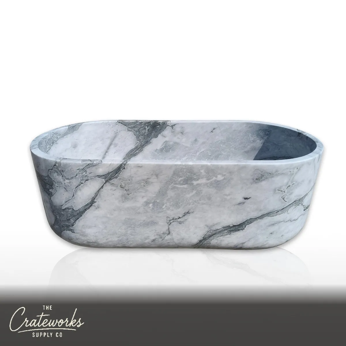 White Marble Tub 70.87" Long