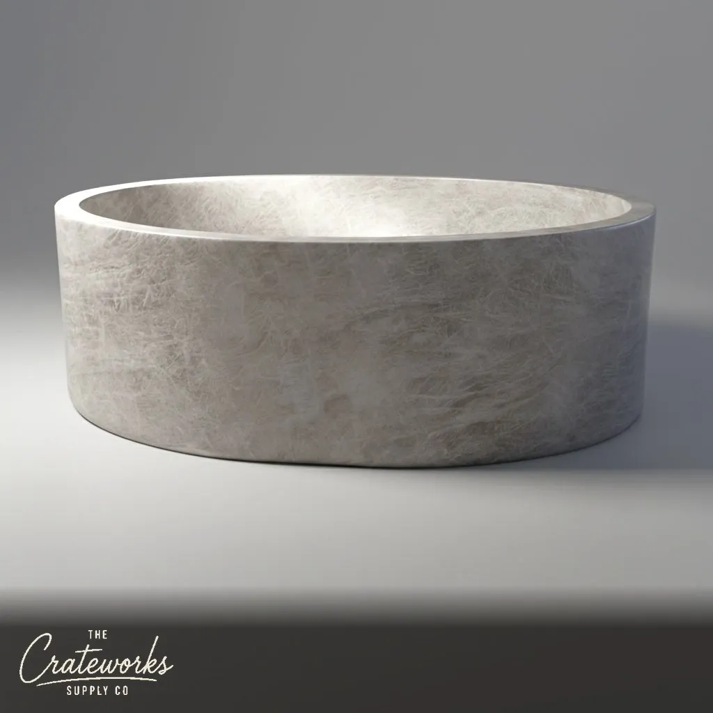 Exquisite Oval Taj Mahal Marble Bathtub for Luxury Spaces