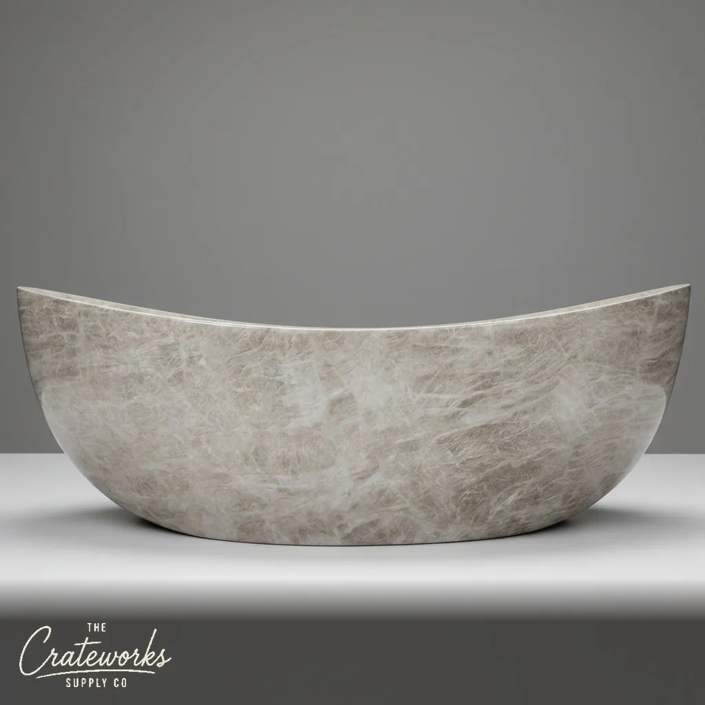 Exquisite Taj Mahal Marble Freestanding Soaking Bathtub