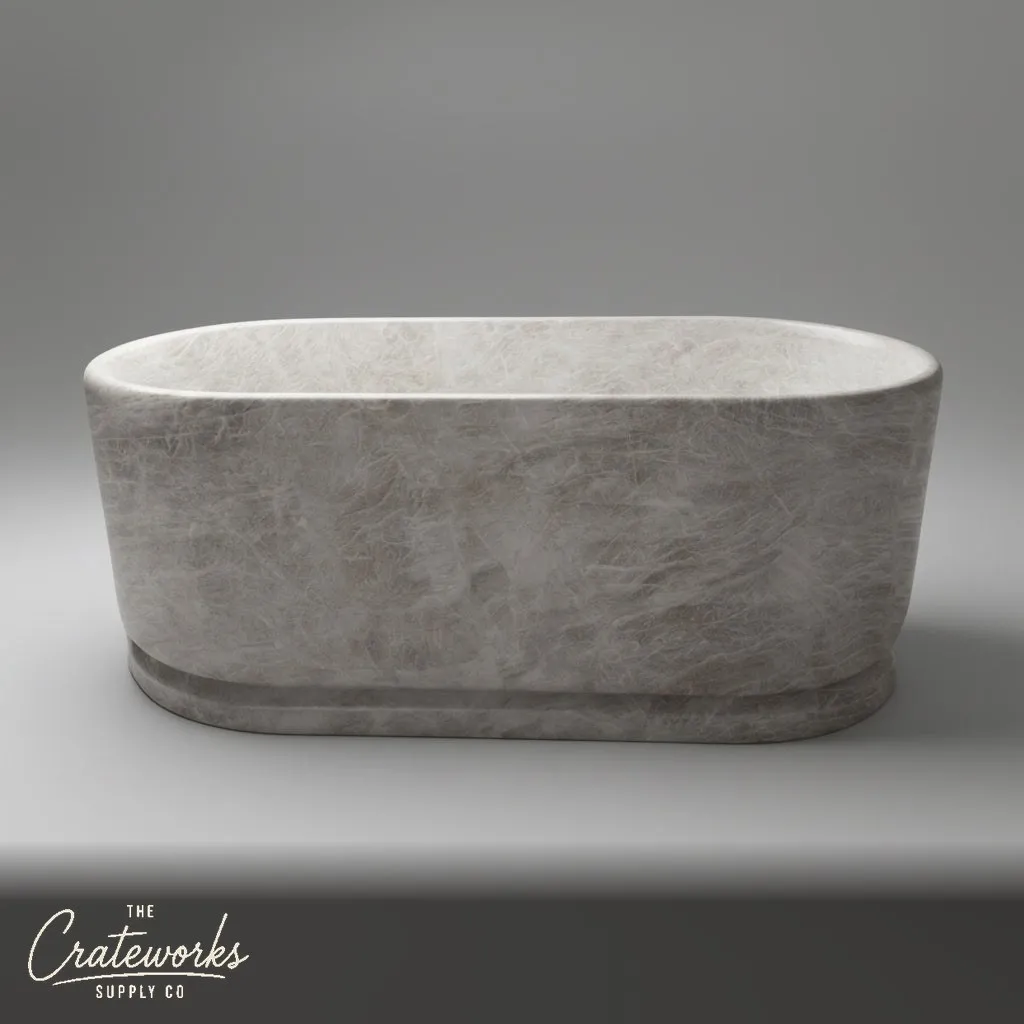 Taj Mahal Marble Bathtub with Honed Finish