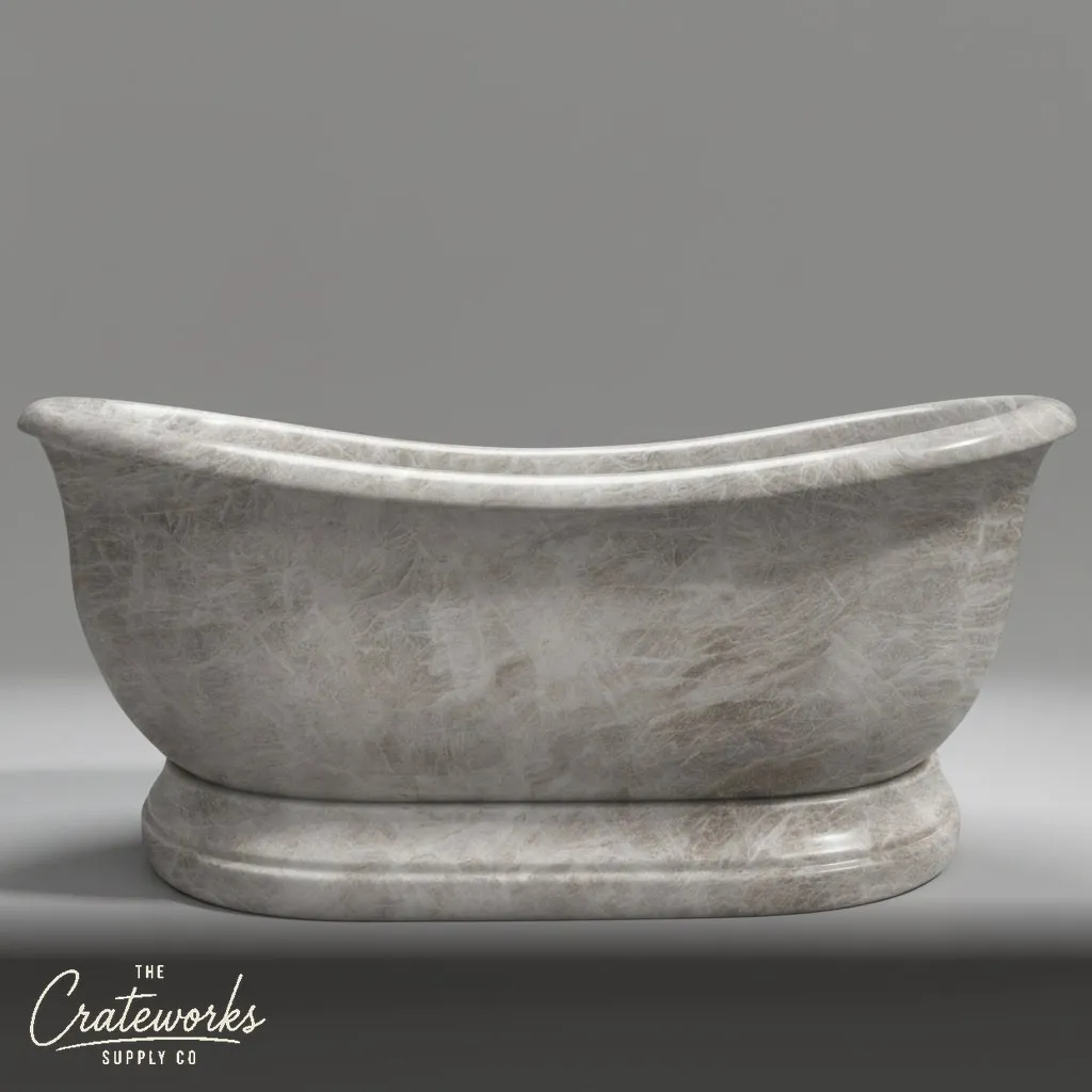 Taj Mahal Marble Freestanding Bathtub - Luxury Soaking Tub