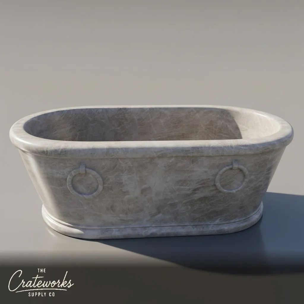 Taj Mahal Marble Freestanding Bathtub — Classic Design