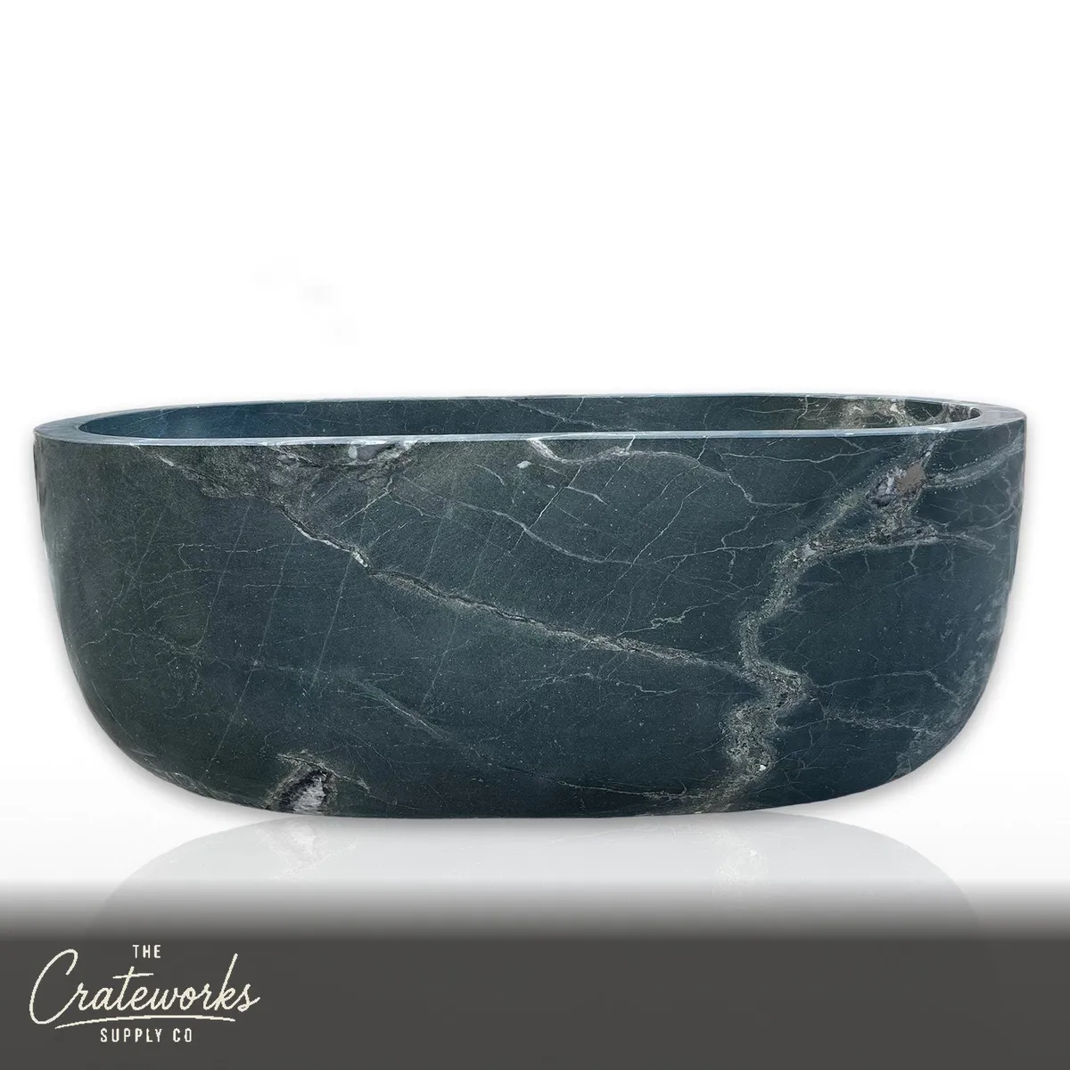 Green Marble bathtub — Glacier Forest Marble 180CM/70.87" Length