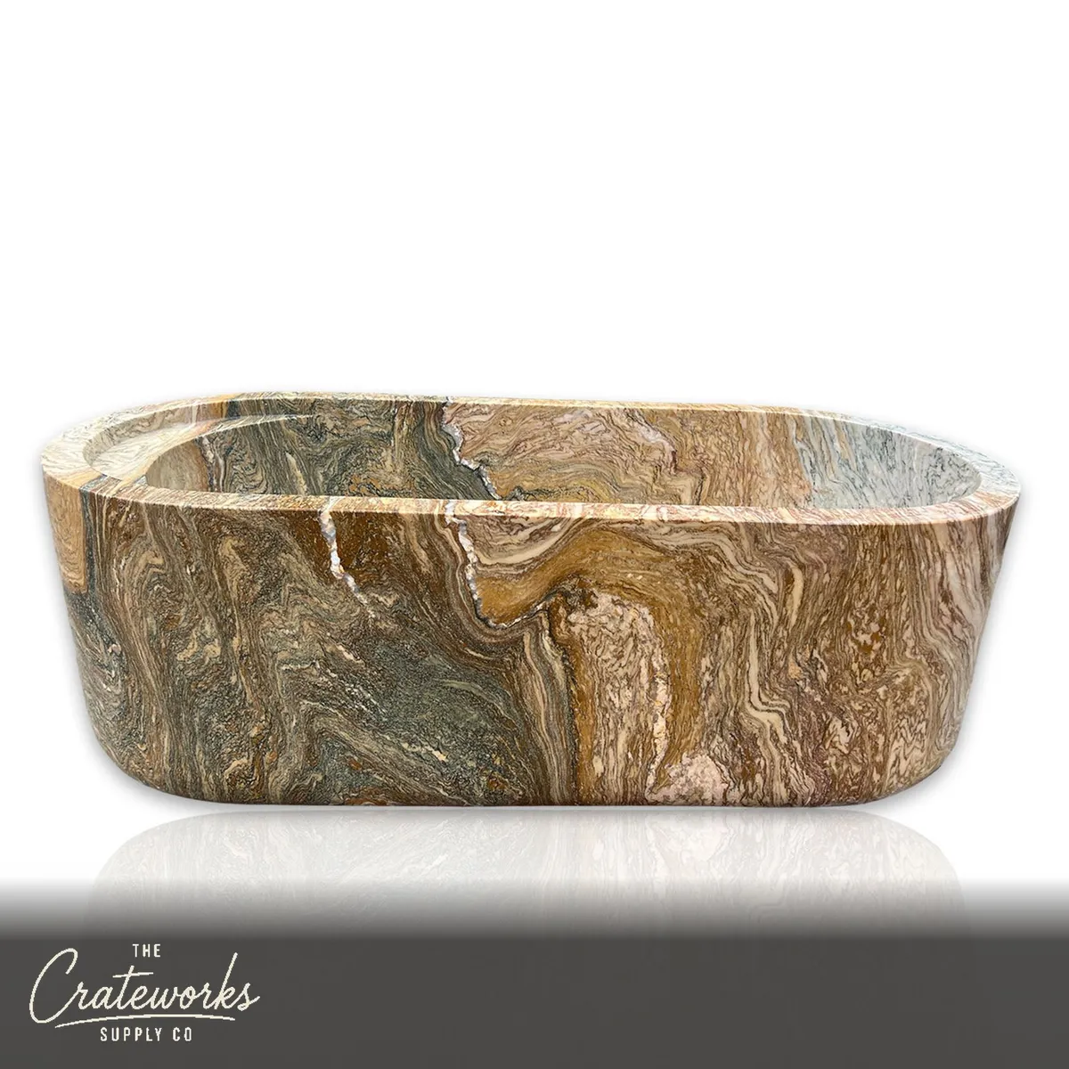Stone Freestanding Bath 71.26" Long