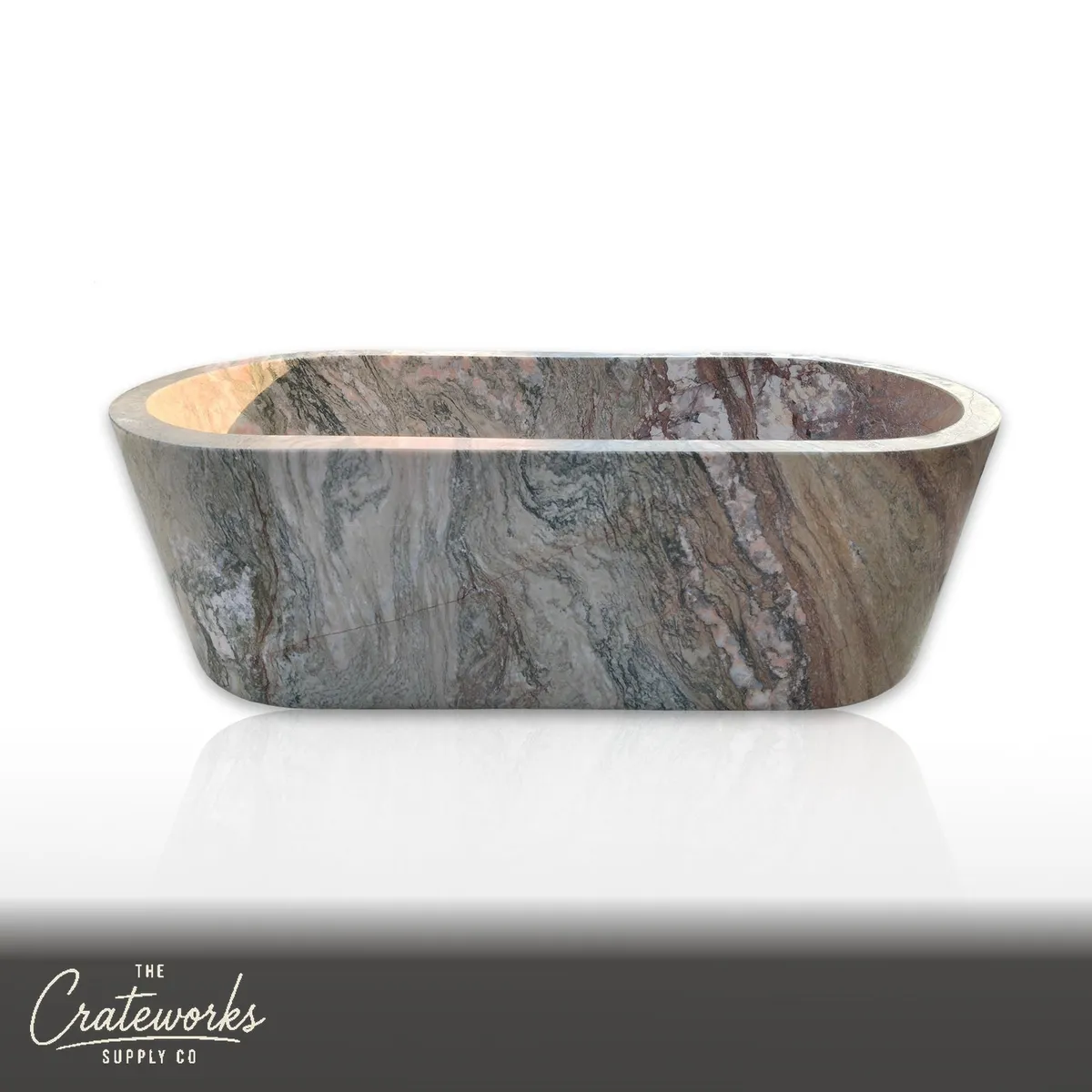 Unique Marble Bathtub — Designer Bathtub 72.05" Long