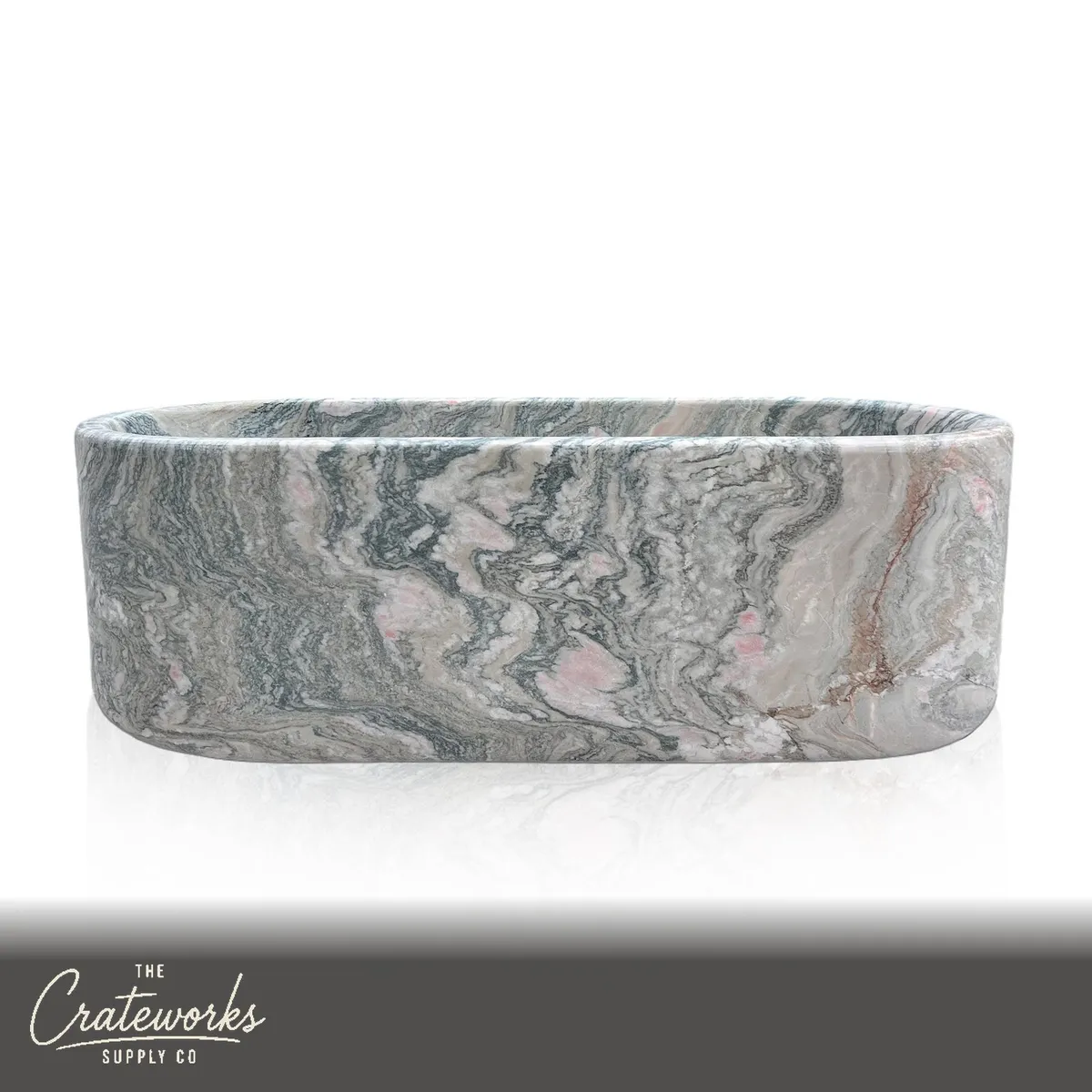 Unique Verde Rosato Imperiale Bathtub
