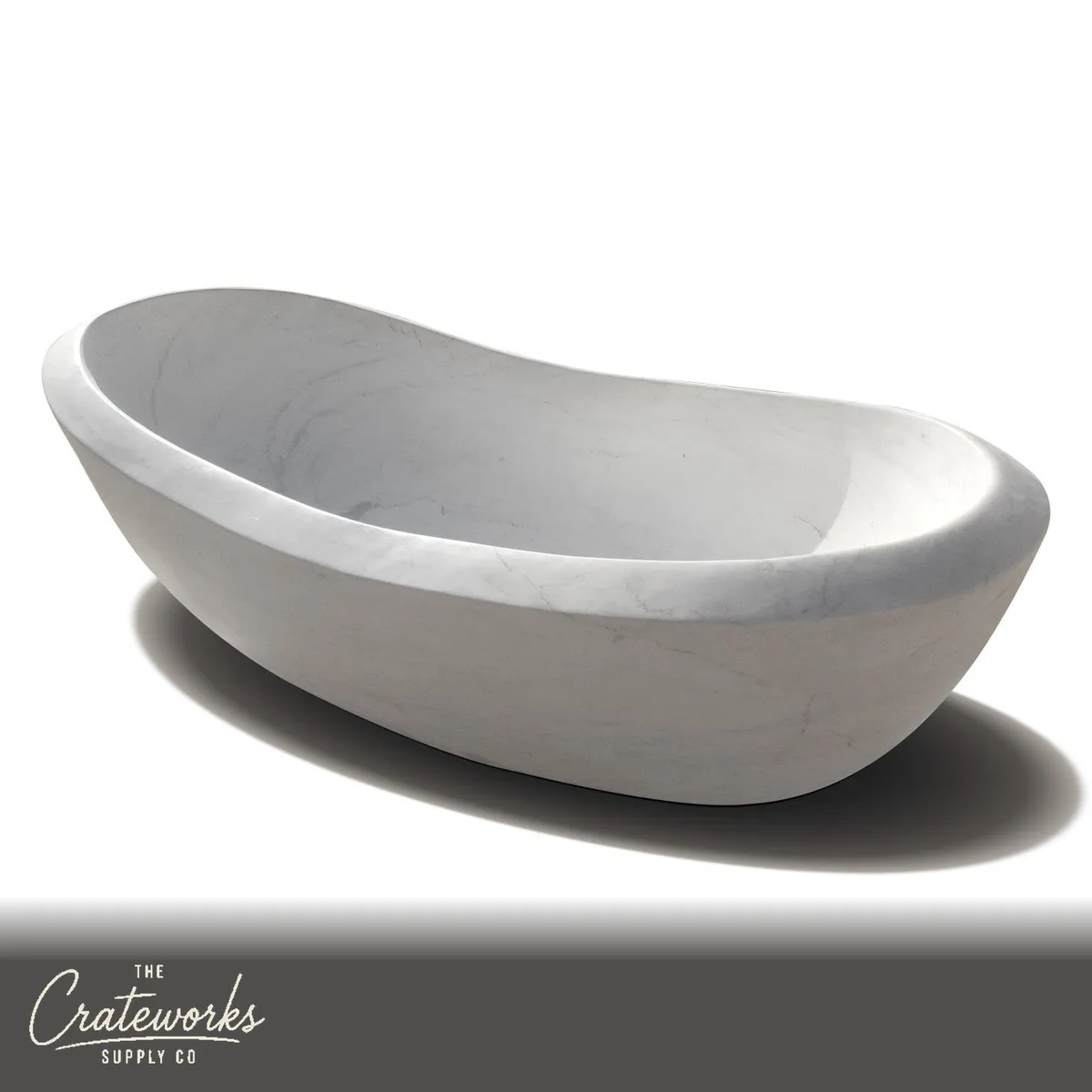 White stone tub