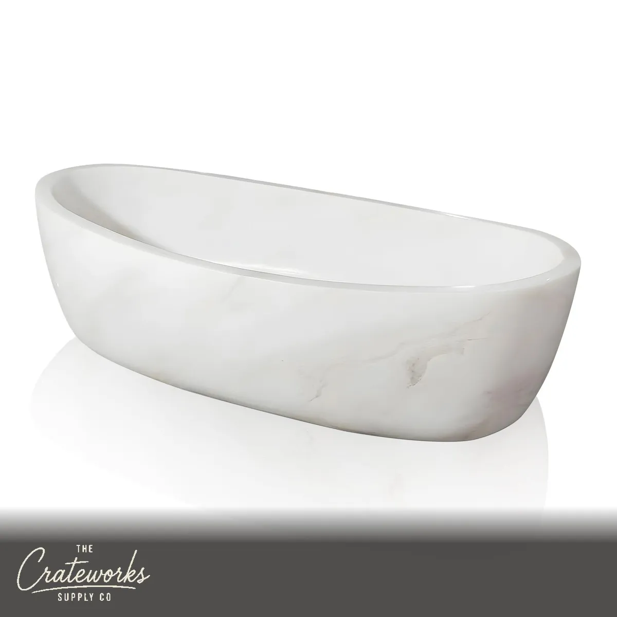 White Onyx Bathtub 70.87" Long