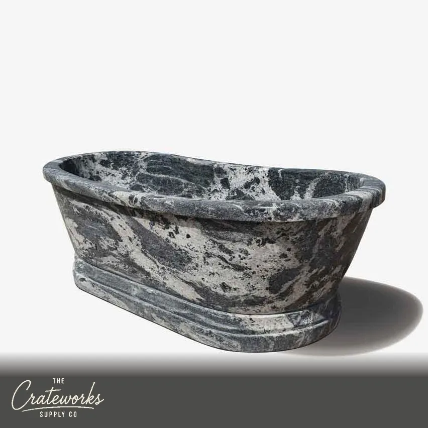 Granite Bathtub classic rolled rim and pedestal design