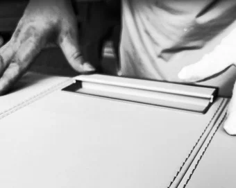Six-Face Leather Cabinet Door, handmade 2