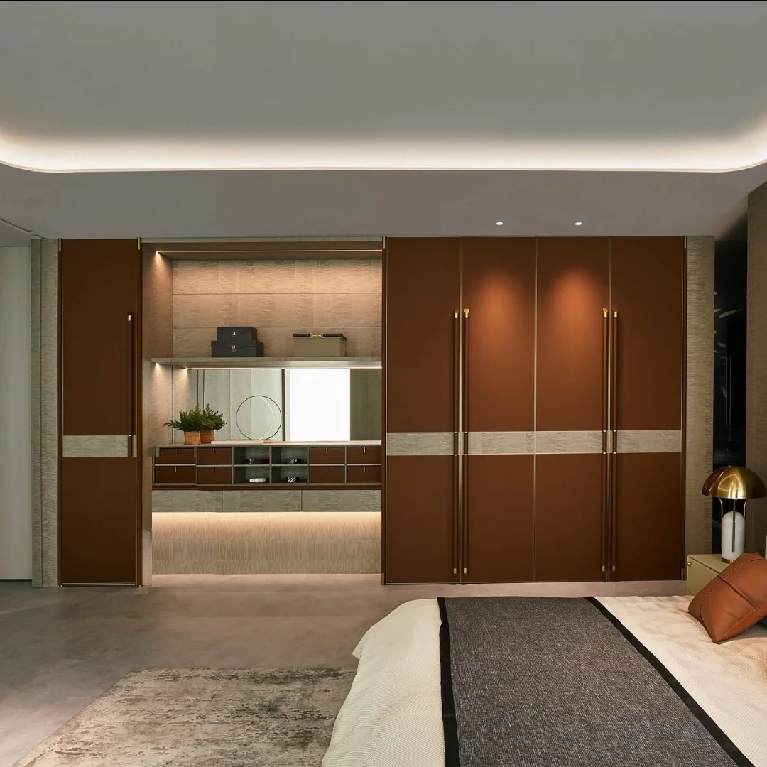 Six-Face Leather Cabinet Door, in the room 3