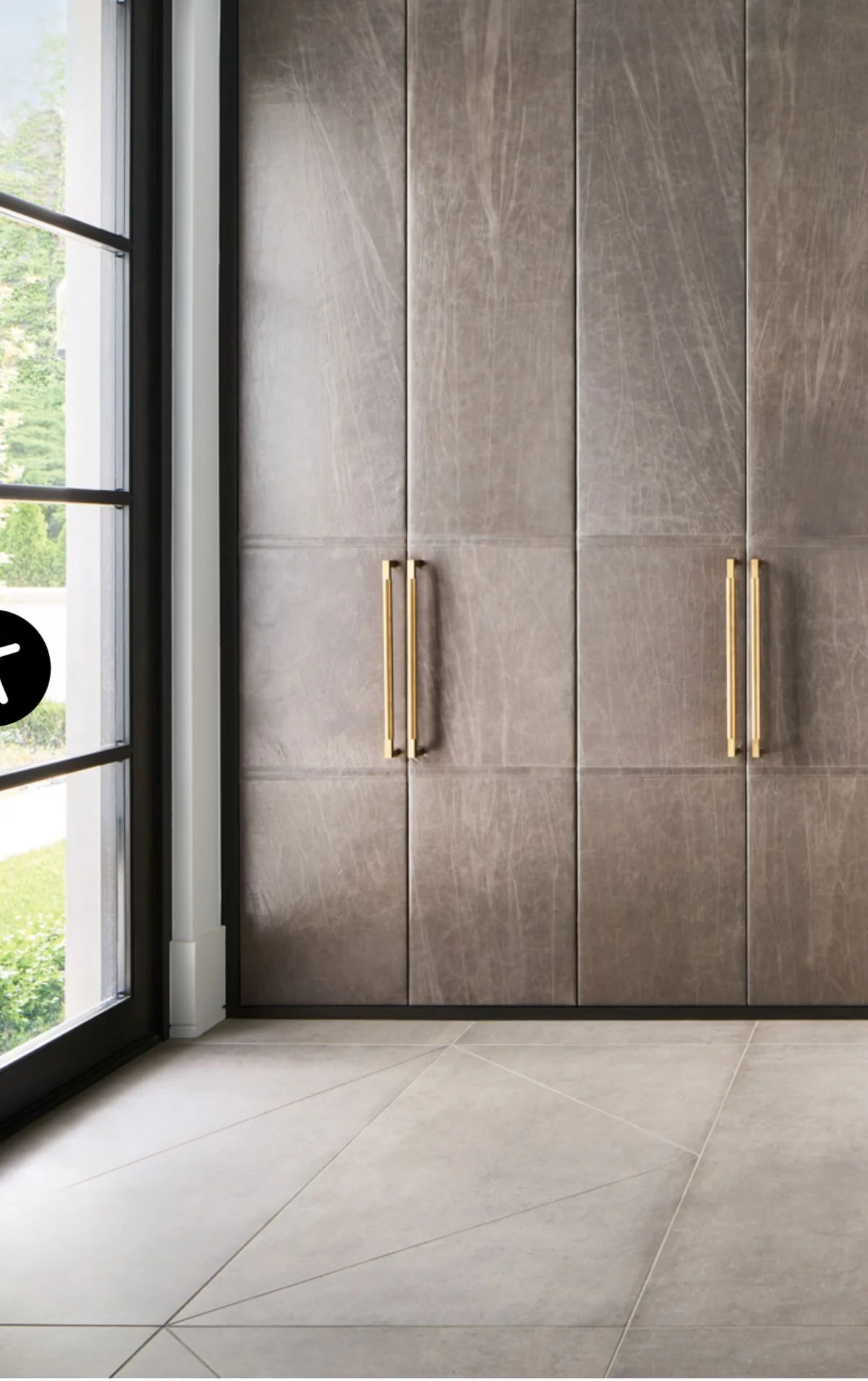 Aluminum-Frame Pole-Handle Door, in the room 2
