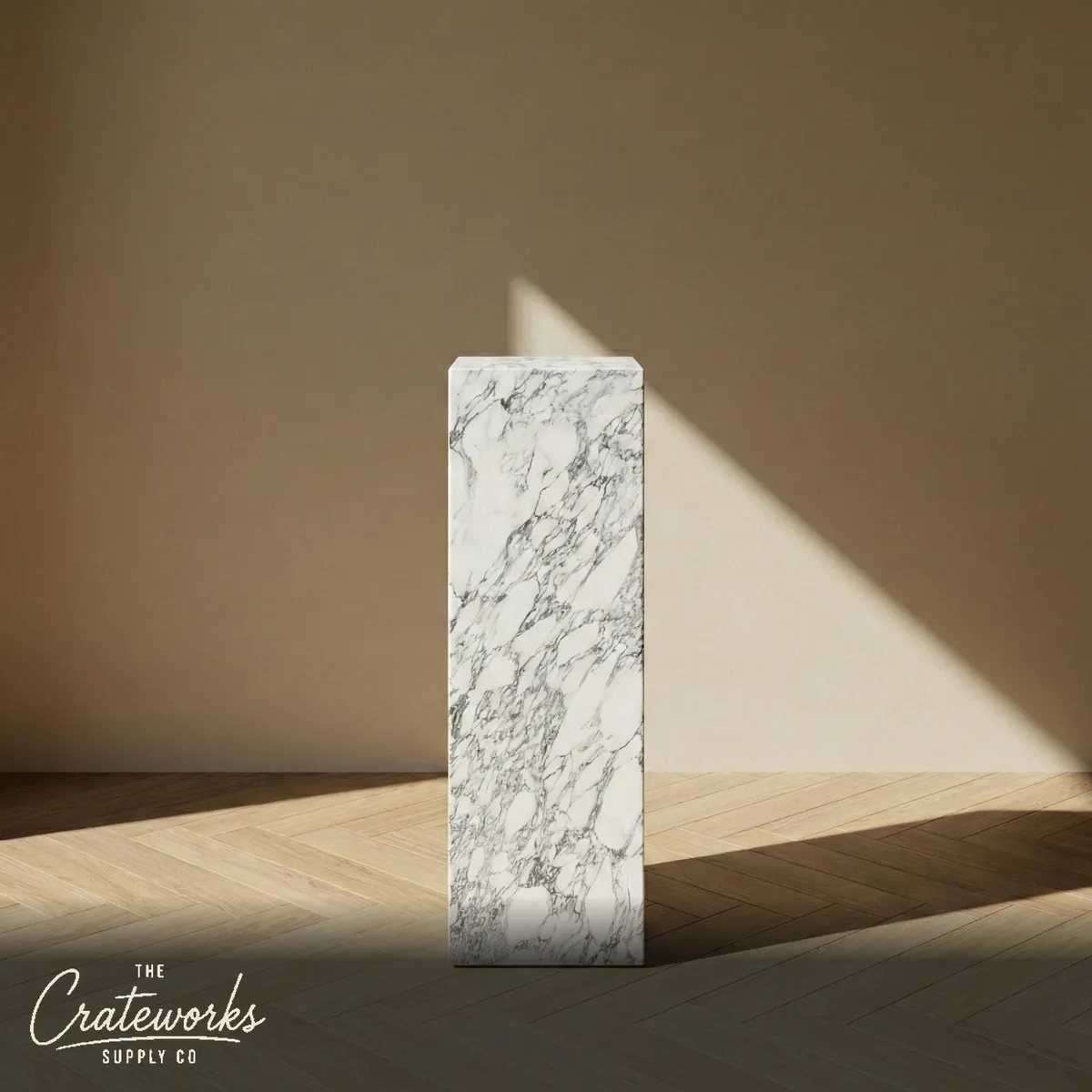 Arabescato Marble Pedestal Stand