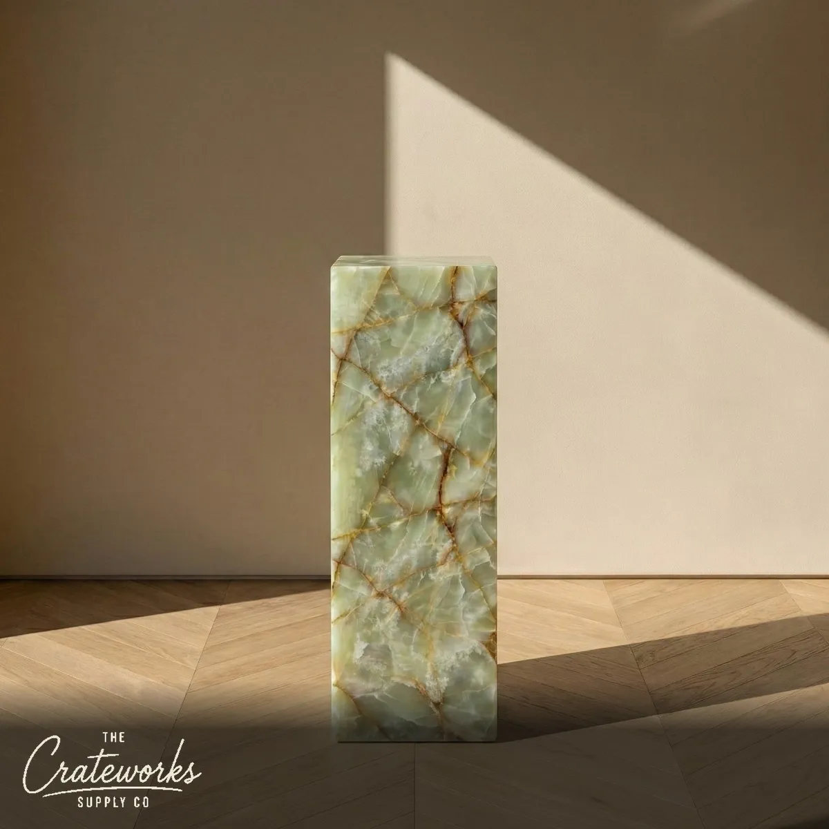 Green Onyx Pedestal Stand