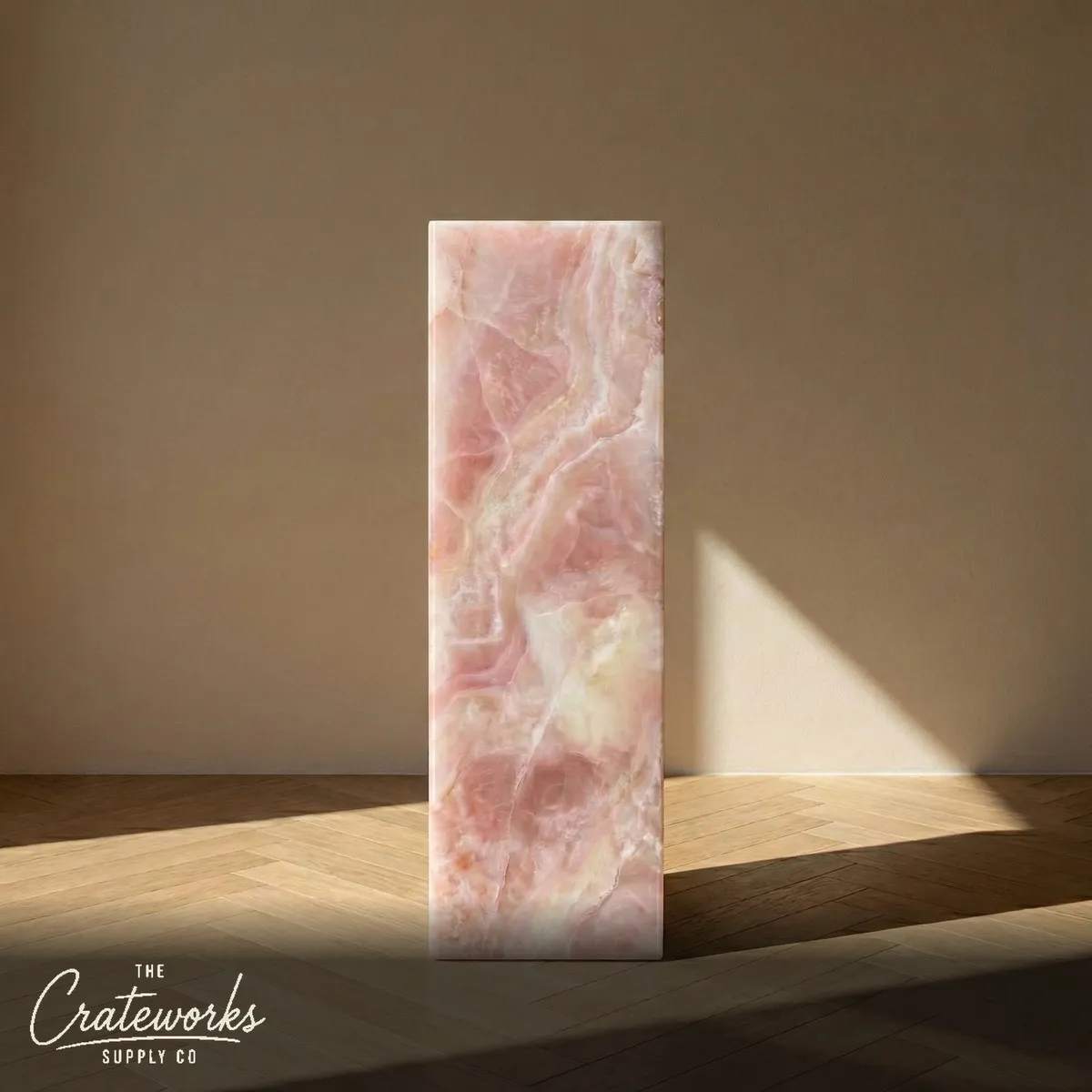 Pink Onyx Pedestal Stand