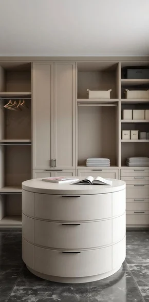 Curved Oval Valet Island, in the room 3