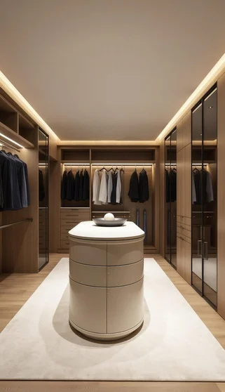 Curved Oval Valet Island, in the room 6
